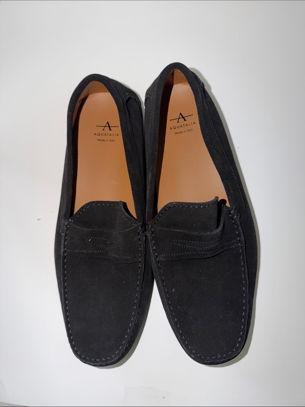 Aquatalia Men's Brandon Suede Driving Style Loafer Weatherproof